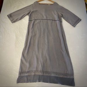 JJill size 2X blue linen dress with 3/4 sleeves